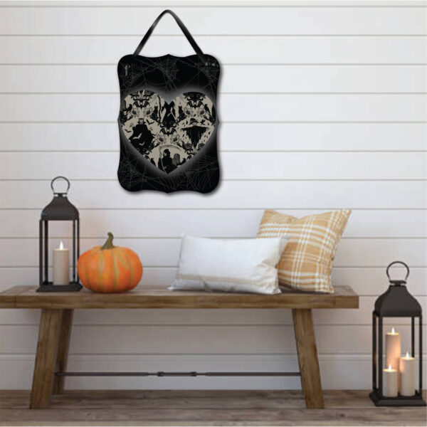 Gothic Damask  ~ 12x16" Wooden ArtBoard Wall Decor with Black Velvet Ribbon - Image 2