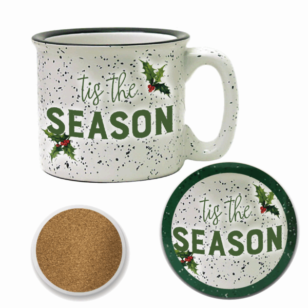 Tis the Season 15oz Cozy Mug & 4" Coaster Set