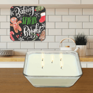 Baking Spirits Bright ~ Sugar Cookies 20oz Soy Wax Candle & Artboard Lid Set