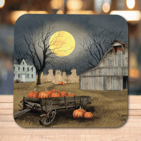 Harvest Moon ~ Pumpkin Spice 5 Wick, 20oz Soy Wax Candle & Artboard Lid Set - Image 3