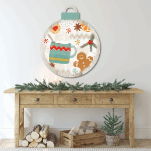 Gingerbread & Hot Cocoa ~ Ornament Wooden Wall Art