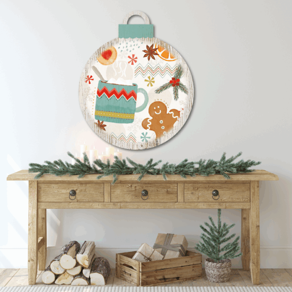 Gingerbread & Hot Cocoa ~ Ornament Wooden Wall Art