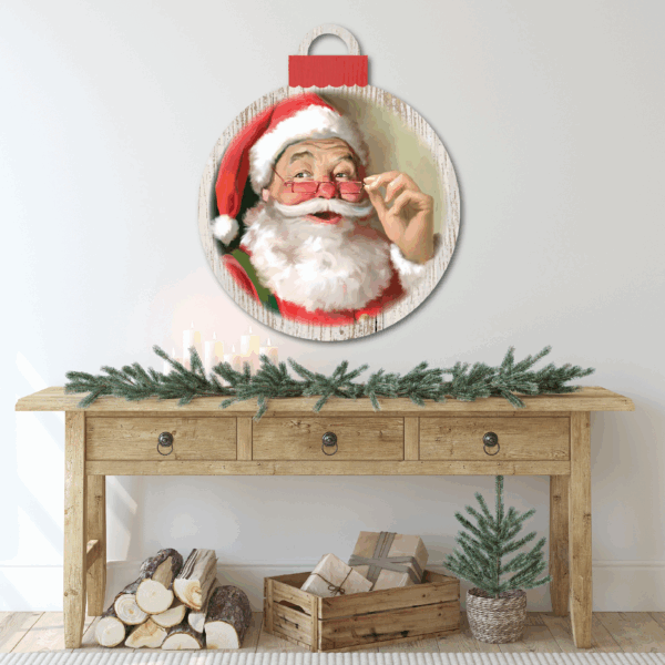 Santa Claus ~ Ornament Wooden Wall Art - Image 3