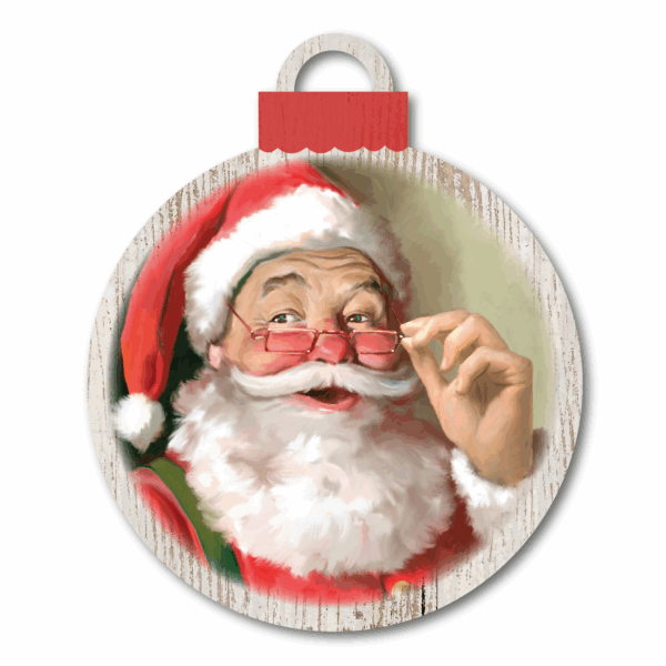 Santa Claus ~ Ornament Wooden Wall Art - Image 2