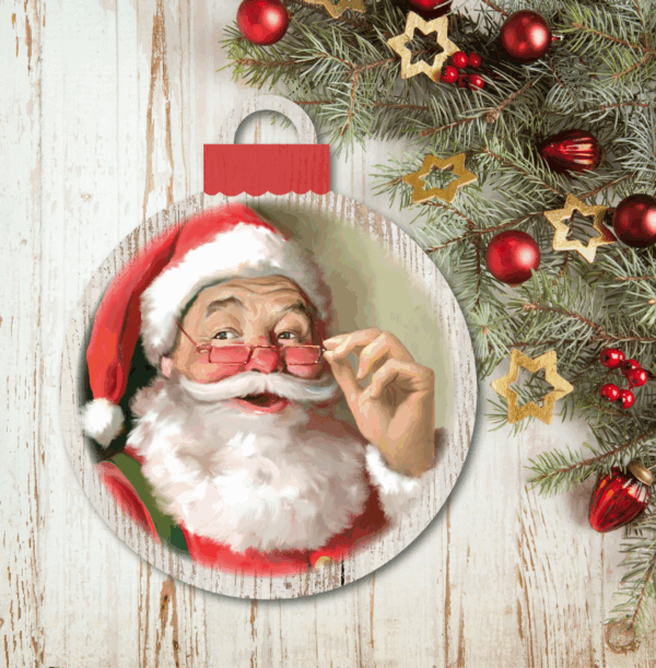Santa Claus ~ Ornament Wooden Wall Art