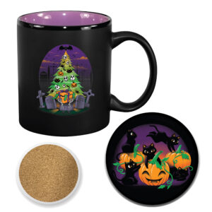 Tis' the Haunting Season Ceramic 11oz Artisan Mug & 4" Coaster Set