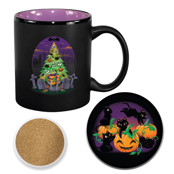 Tis' the Haunting Season Ceramic 11oz Artisan Mug & 4" Coaster Set