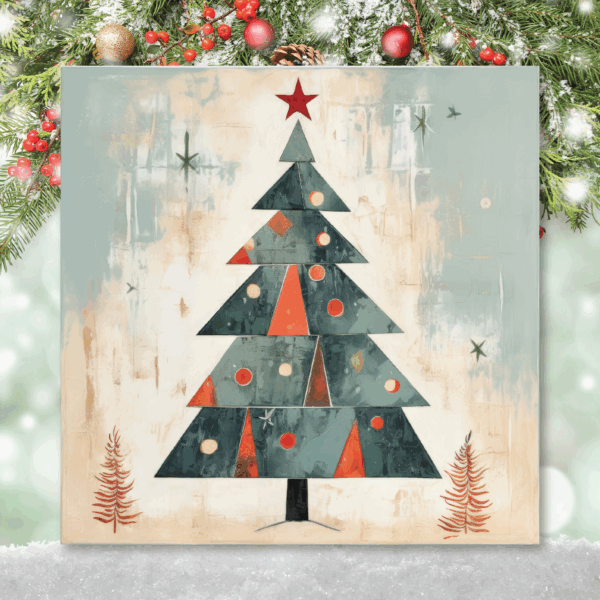 Woodland Christmas Tree Gallery-Wrapped Canvas